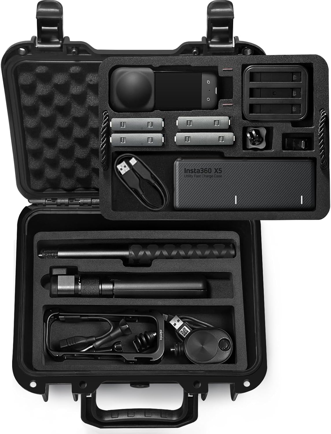 LEKUFEE Waterproof Carrying Case for Insta360 X5, Insta360 X4, Insta360 X3 Camera and Other Accessories(Case Only)