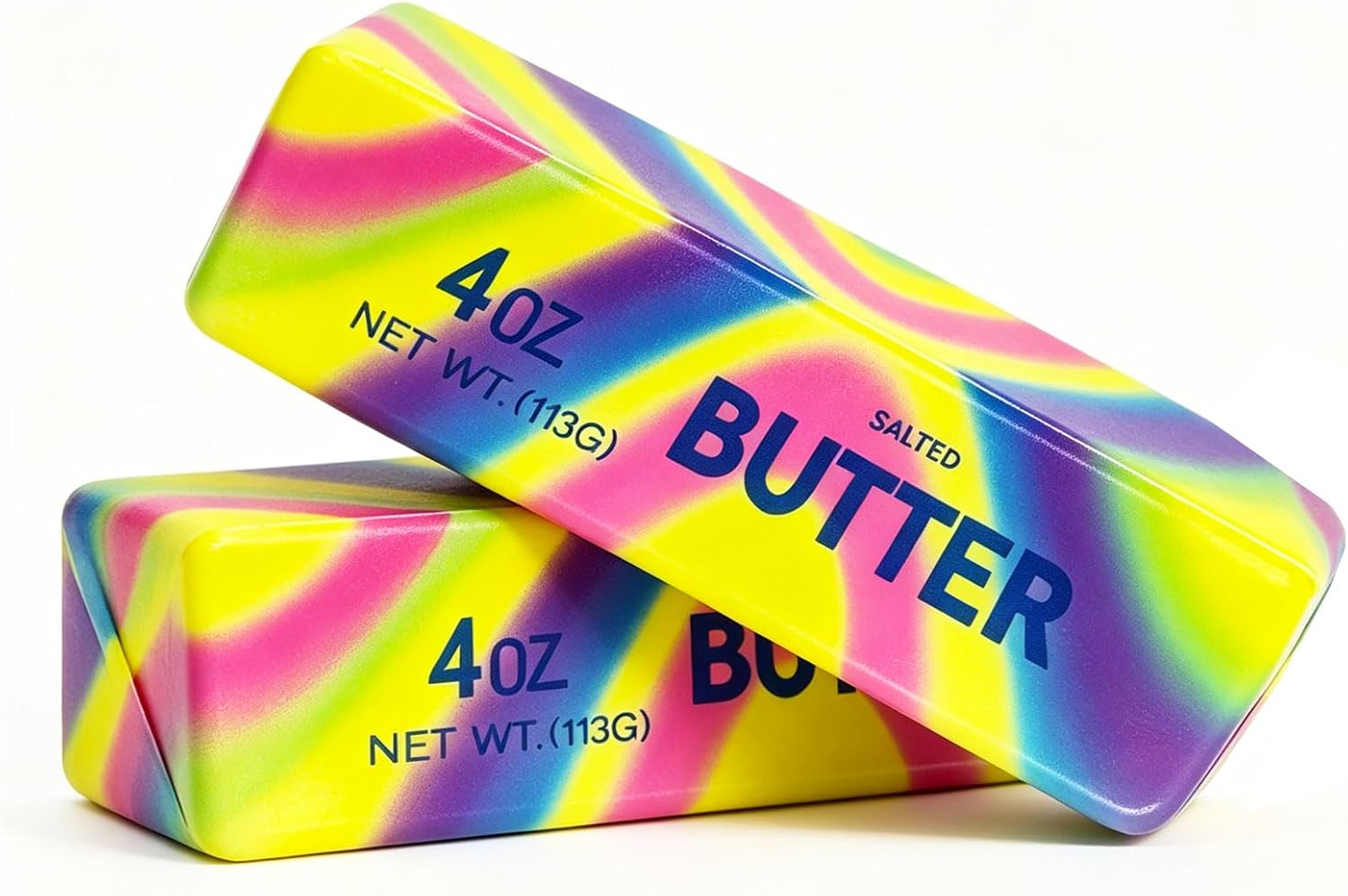 Slow Rising Squishy,Taba Squishy, Stress Balls,Party Favor Gift (Butter stick-2pcs)-0429 (Colorful Butter stick-2pcs)