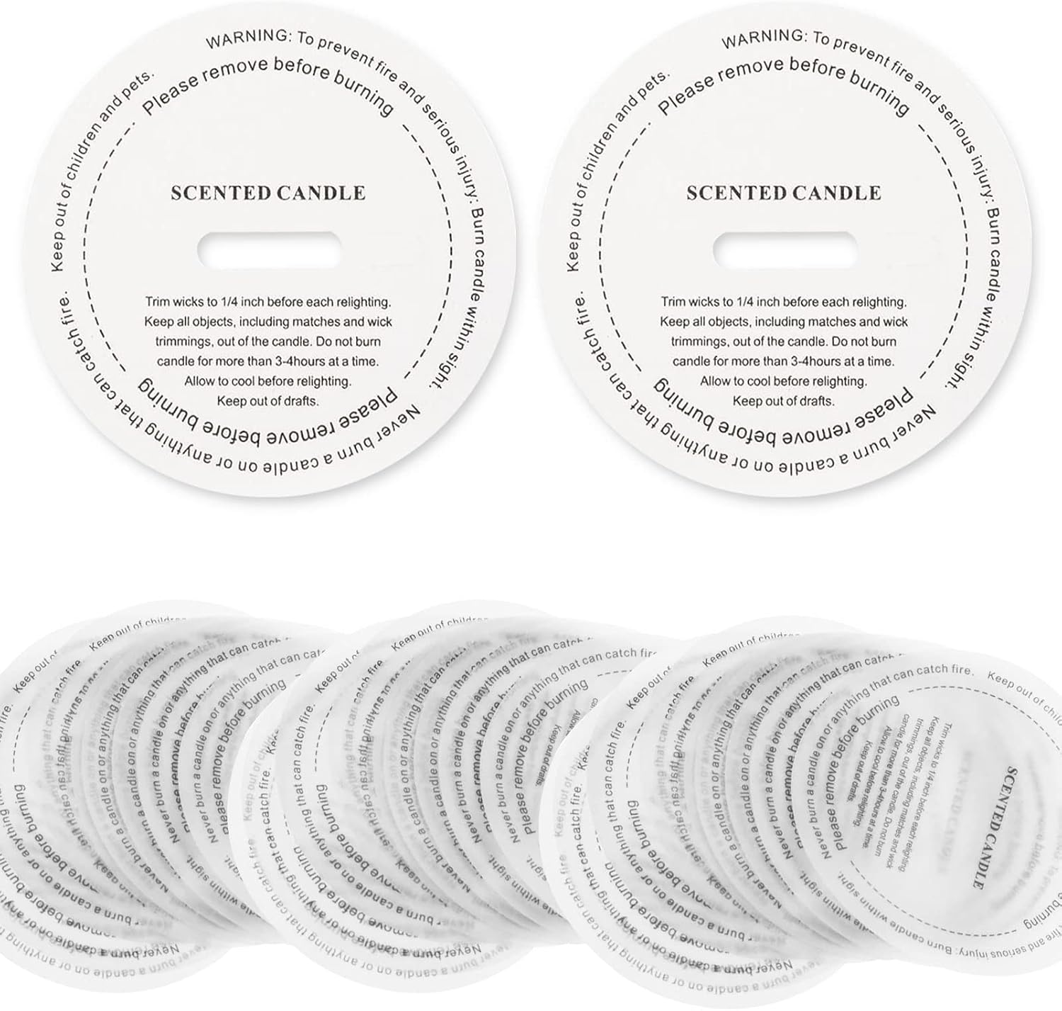 Joyfulmap 160 Pcs Candle Dust Cover, Preprinted Translucent Paper Candle Topper Protectors Decoration Lids, Candle Topper Accessories for Candle Making, DIY Craft Fragrance Candles,6cm