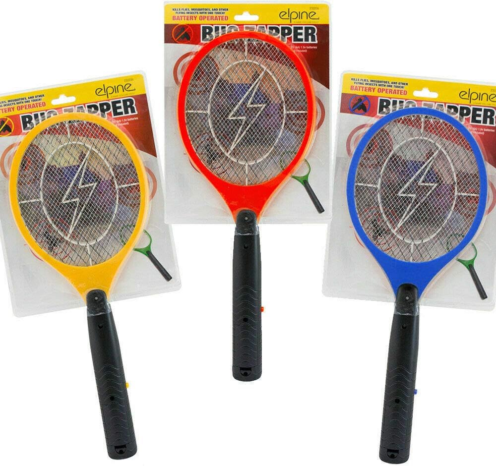 Elpine Electronic Bug Zapper Battery Operated Fly Insect Swatter Handheld Electric Racket Bat