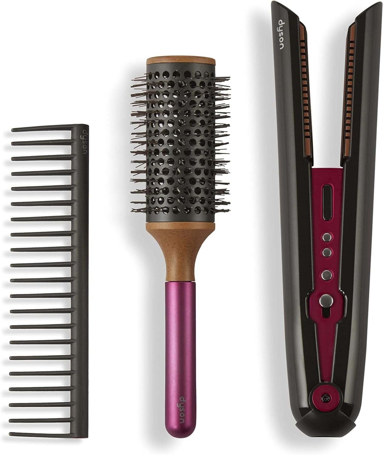 Casdon Dyson Corrale Styling Set | Safe Toy Straighteners for Children Age 3+, Features Realistic Lights & Sounds!, Black