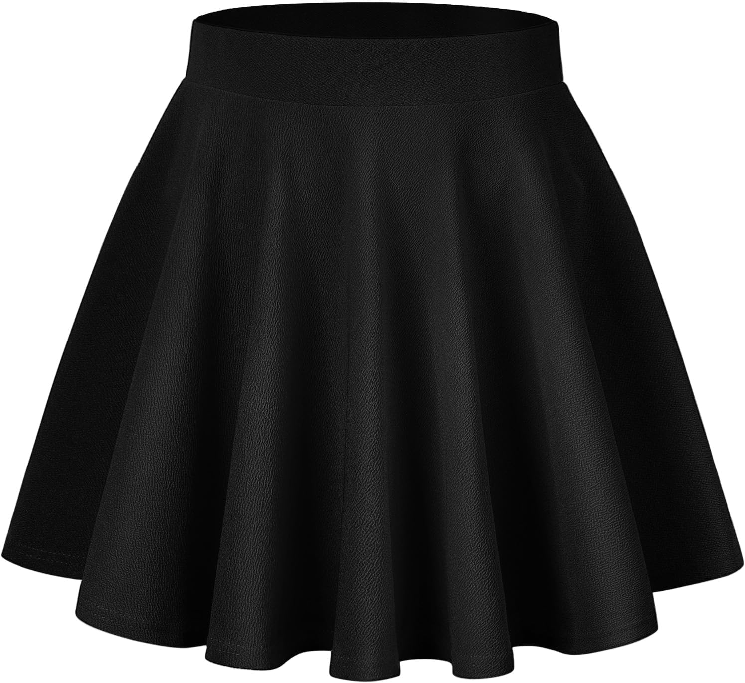 TRIWORKS Women's Plus Size Basic Mini A-Line Skater Skirt with Shorts Casual Stretchy High Waist Flared Pleated Tennis Skirt L-5XL