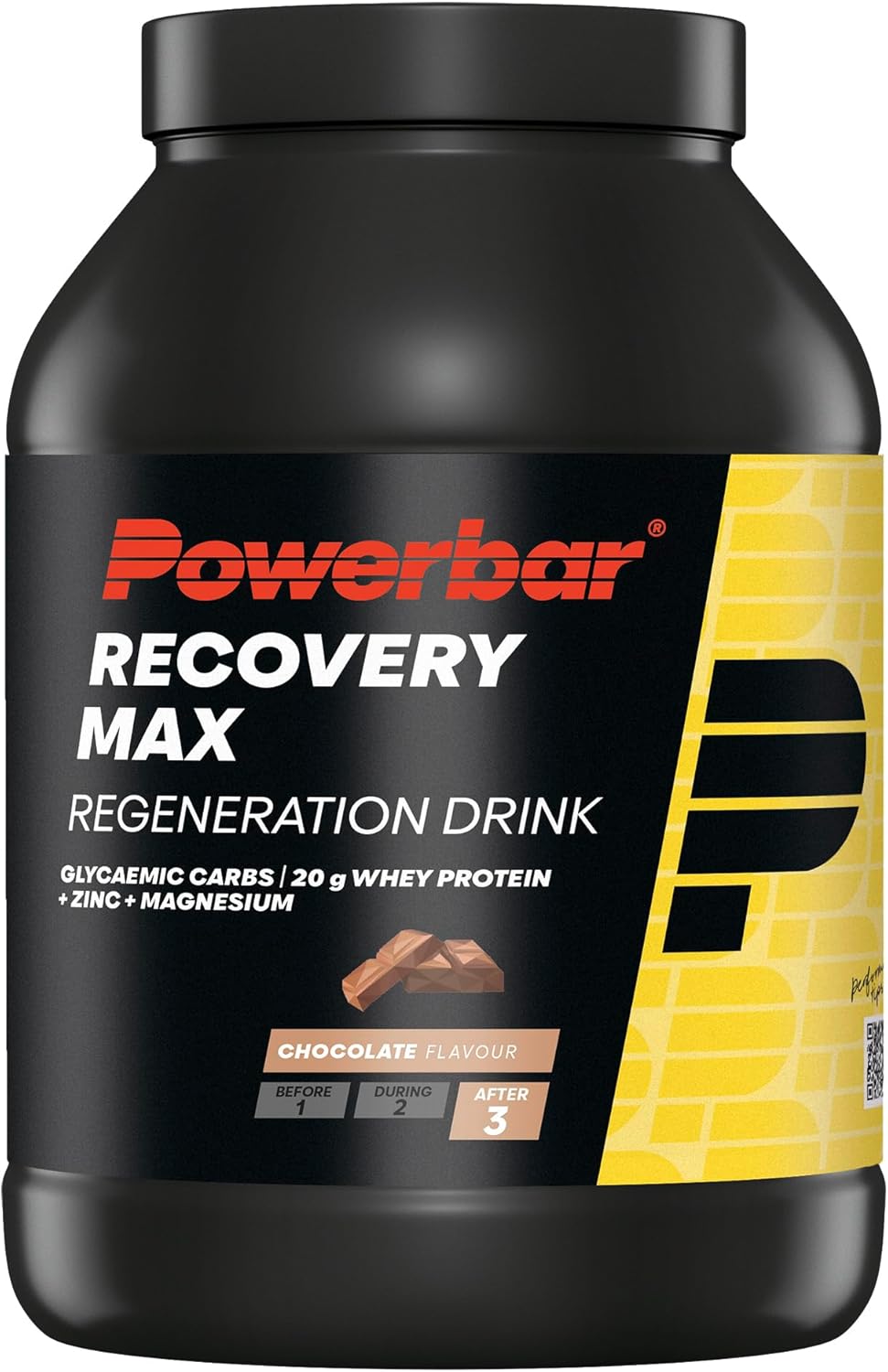 Powerbar - Recovery Max - Chocolate - 1144g - Regeneration Whey Drink with Carbohydrates - Magnesium&Zinc