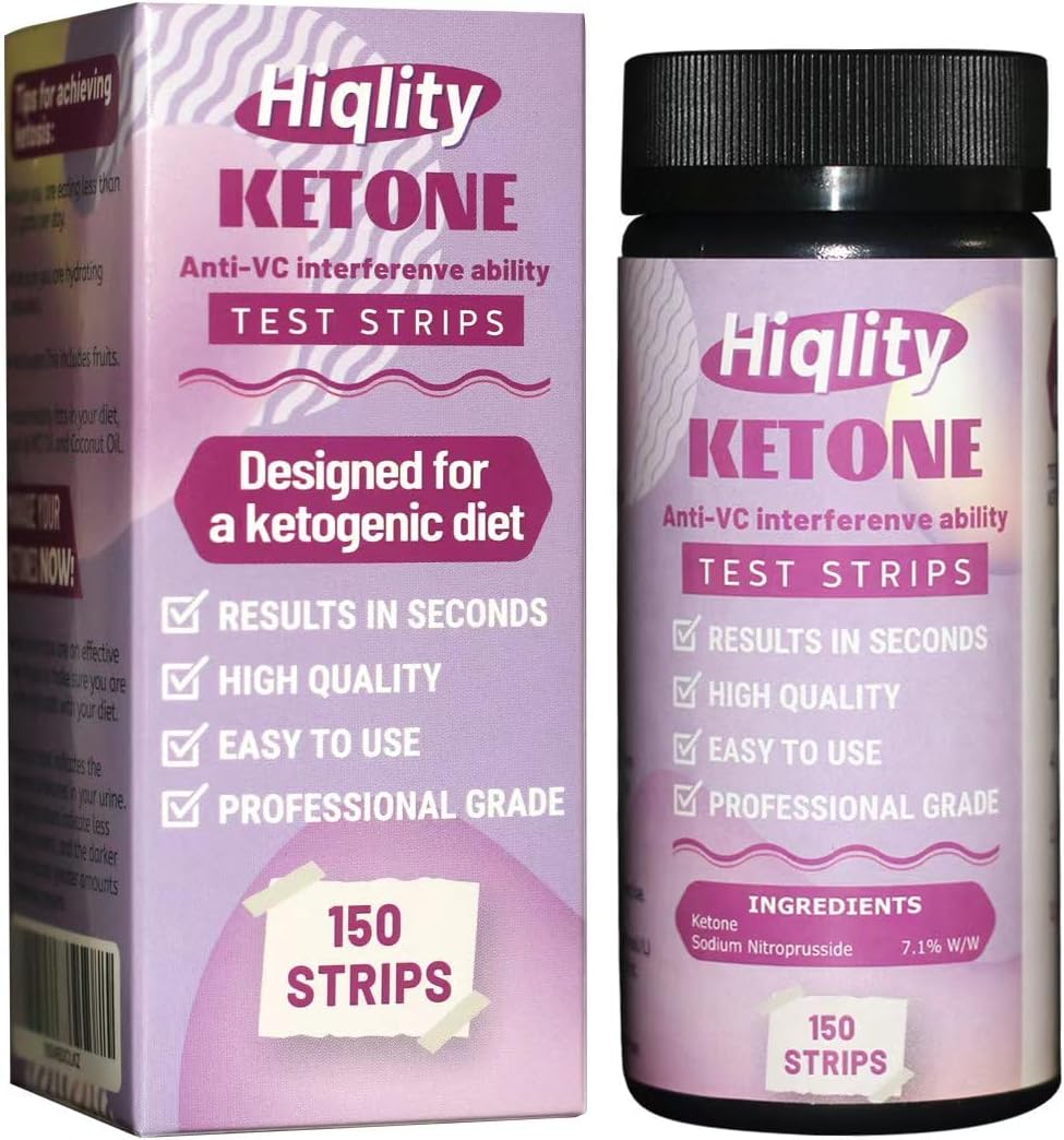 Keto Test Strips 150 Count – Ketone Test Strips for Urine, Ketosis Test Strips, Keto IQ Support, Accurate Urine Test Strips for Ketone Tracking
