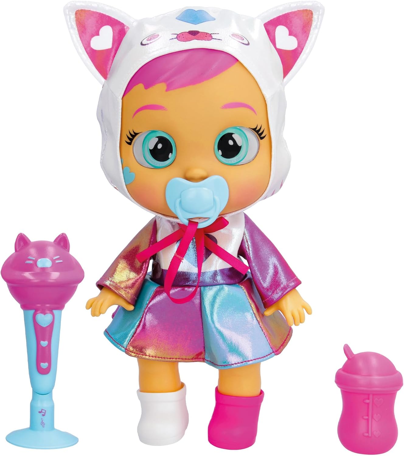 Cry Babies Stars Singing Daisy - 12'' Singing Baby Doll | Plays 15+ Realistic Baby Sounds, Multicolor