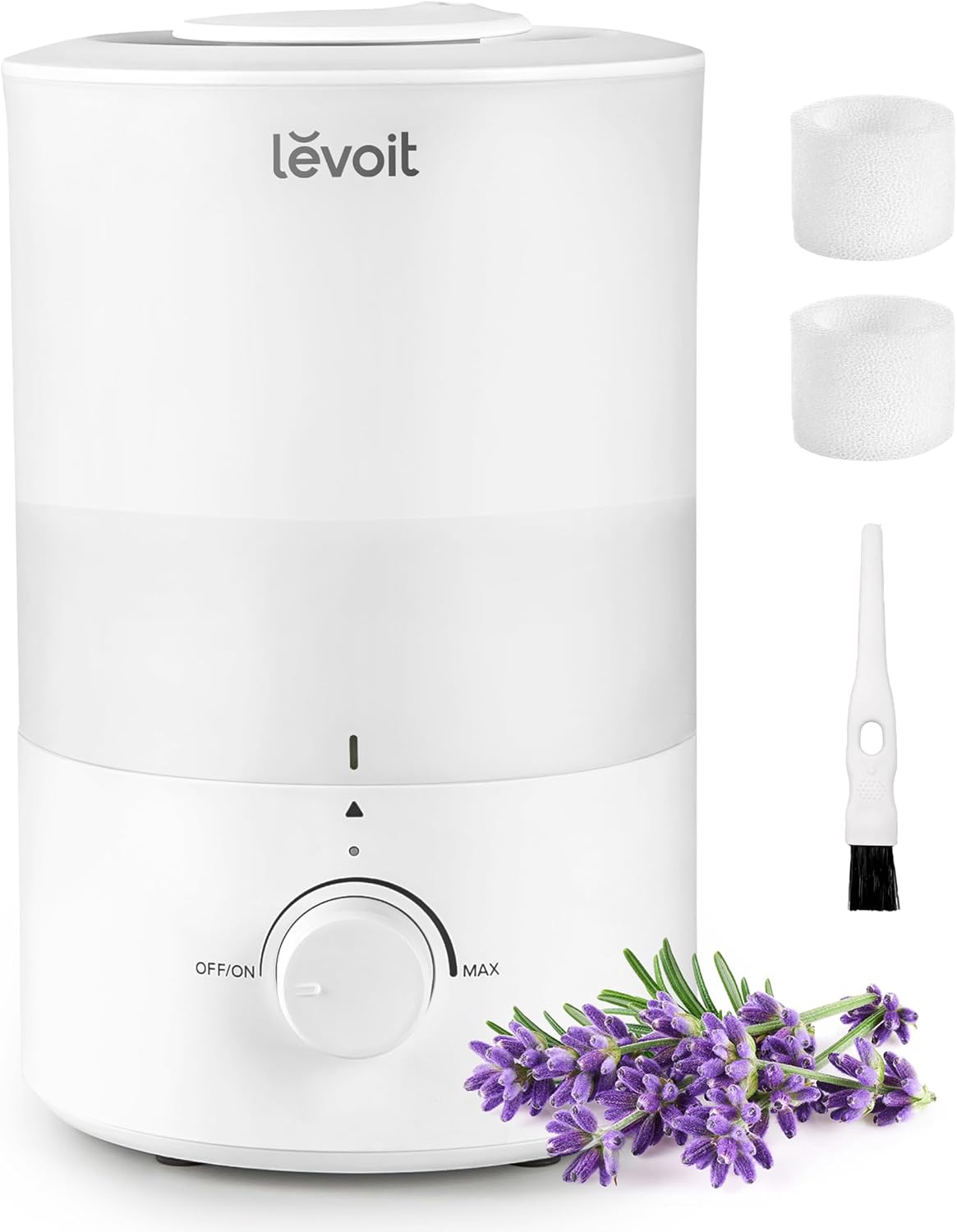 LEVOIT Humidifiers for Bedroom, Quiet (3L Water Tank) Cool Mist Top Fill Essential Oil Diffuser with 25Watt for Home Large Room, 360ยฐ Nozzle, Rapid Ultrasonic Humidification for Baby Nursery and Plant