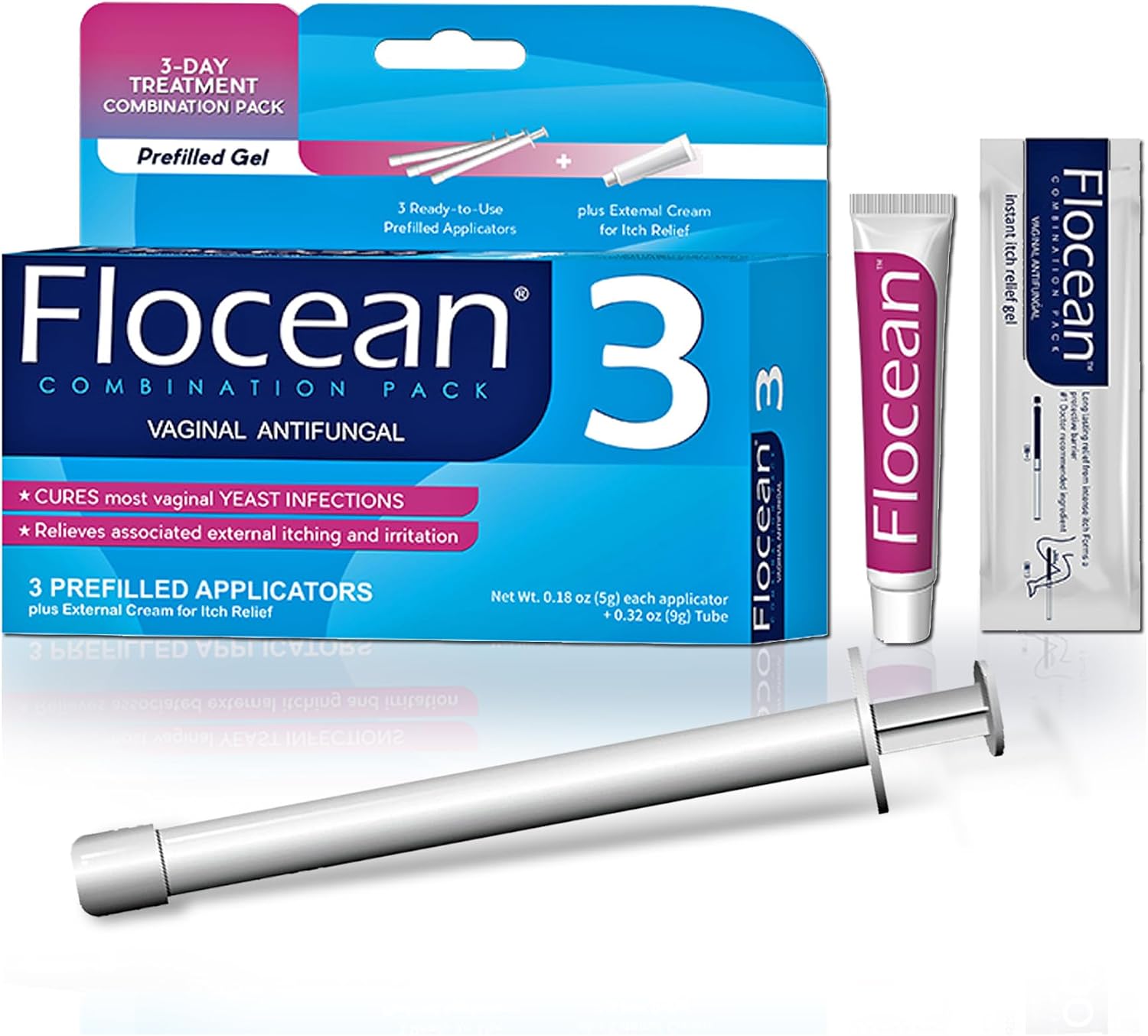 Gynecological Care Kit - Itching Relief Cream 5g + 3 x Vaginal Gel 9g | for Vaginal Itching, Burning, Pain, Redness & Infections | pH Balanced