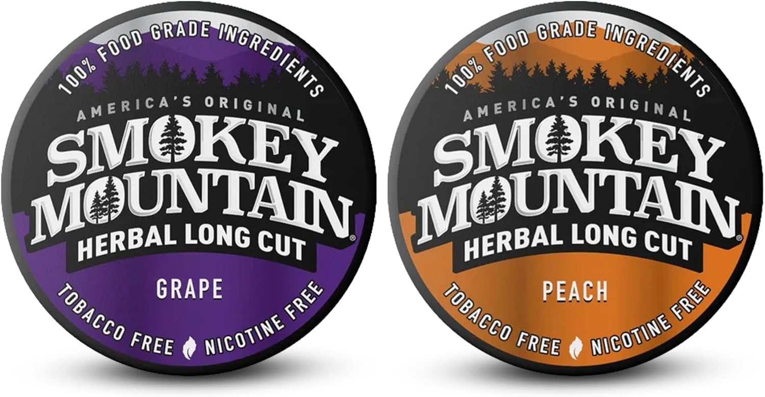 Smokey Mountain Herbal Long Cut - 2 Pack - Grape & Peach
