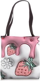 Jummy Strawberry Dessert Dripping Design Tote Bag