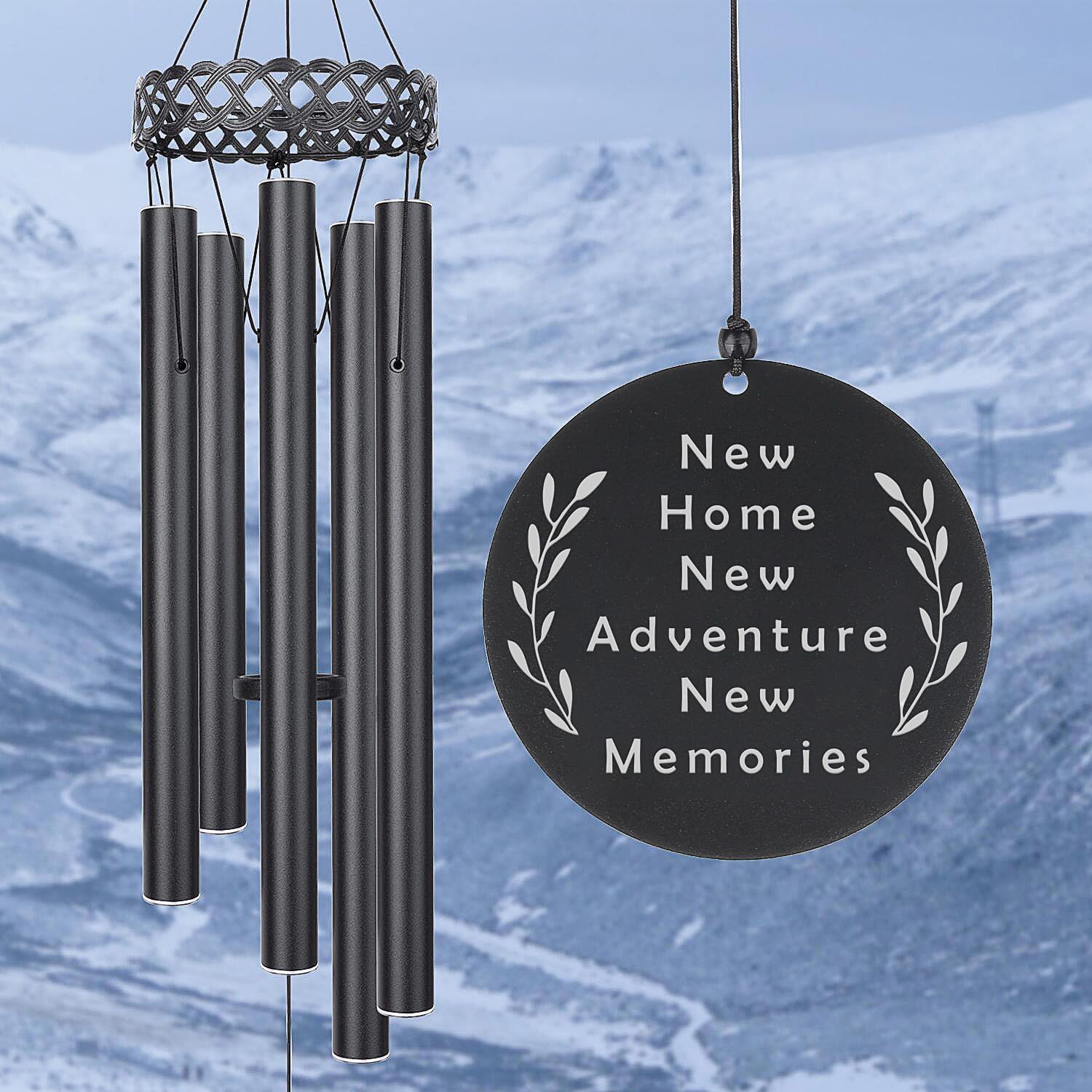 Housewarming Gift Wind Chime for New Home, House Wind Chime, House Warming for New Home, Present for New Home Decor Ornament, Christmas Home Gift, New Home New Adventure New Memories