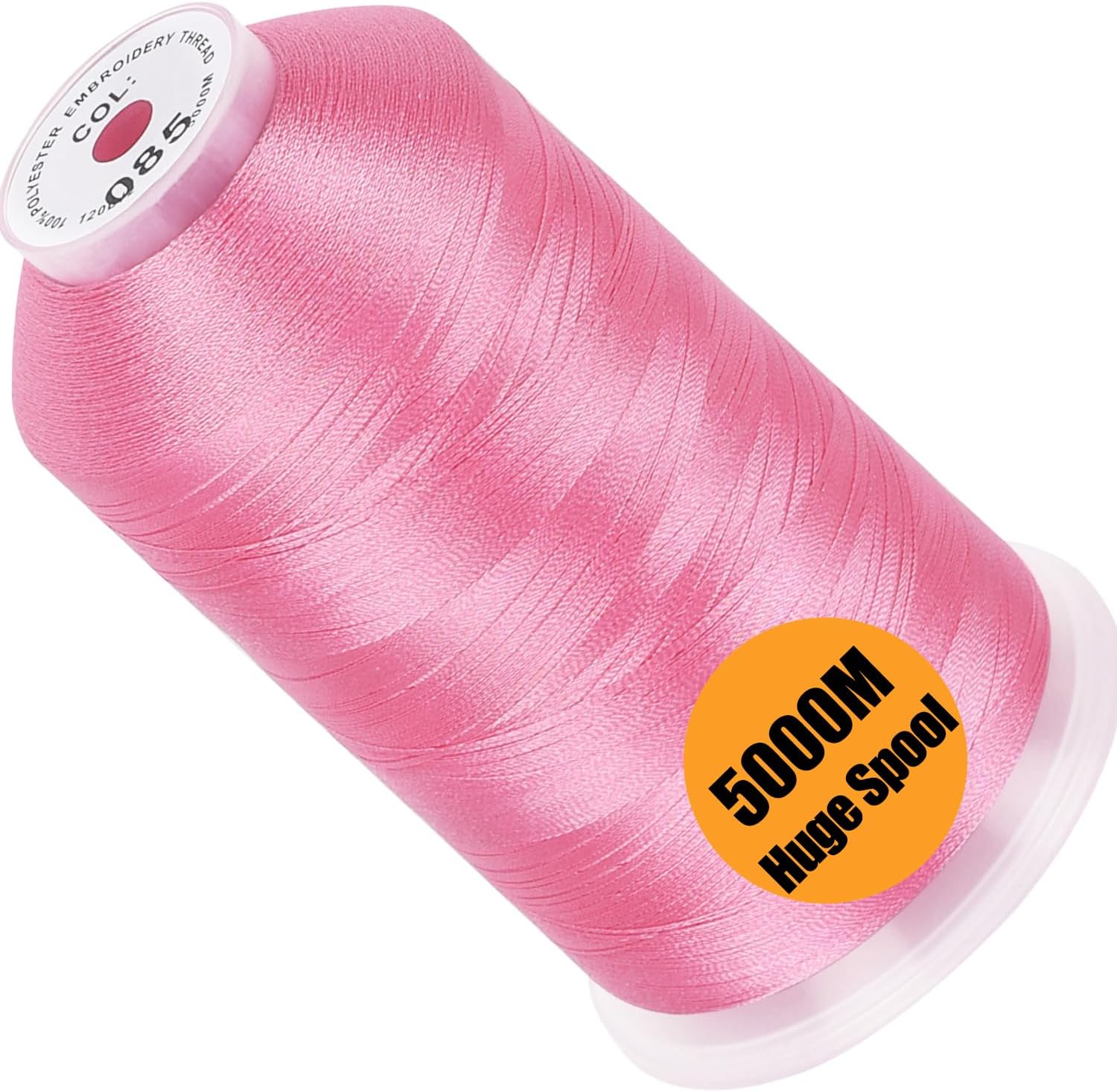 New brothread 5000M Huge Spool Embroidery Machine Thread - Pink