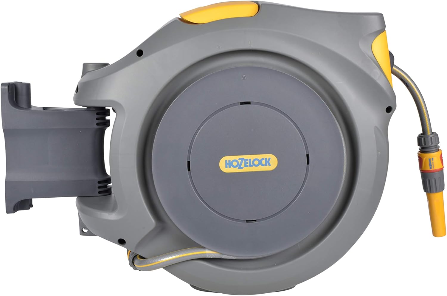 HOZELOCK - Auto Reel 30m wall-mounted hose reel : Easy to Install, Lock, Auto-rewind, Ready-to-use Reel With Nozzle, Fittings, Hozelock Hose and Accessories Included - 5 Year Guarantee* [2403 0000]