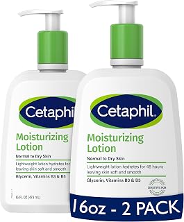 Cetaphil Body Moisturizer, Hydrating Moisturizing Lotion for All Skin Types, Suitable for Sensitive Skin, NEW 16 oz Pack of 2, Fragrance Free, Hypoallergenic, Non-Comedogenic
