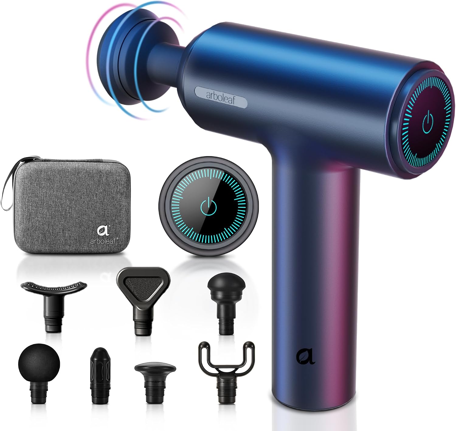 Massage Gun Deep Tissue, arboleaf 6 Speeds Muscle Massage Gun Sports Massager Gun with Case and Type-C Charging, Powerful Percussion Massager Gun for Home Gym Office Muscle Pain Relief