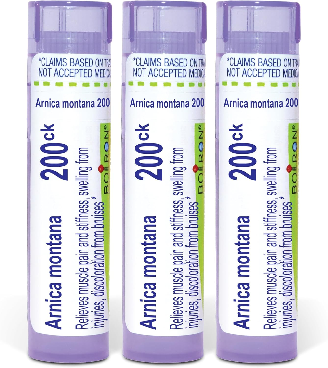 Boiron Arnica Montana 200Ck Homeopathic Medicine for Muscle Pain and Stiffness - Pack of 3 (240 Pellets)