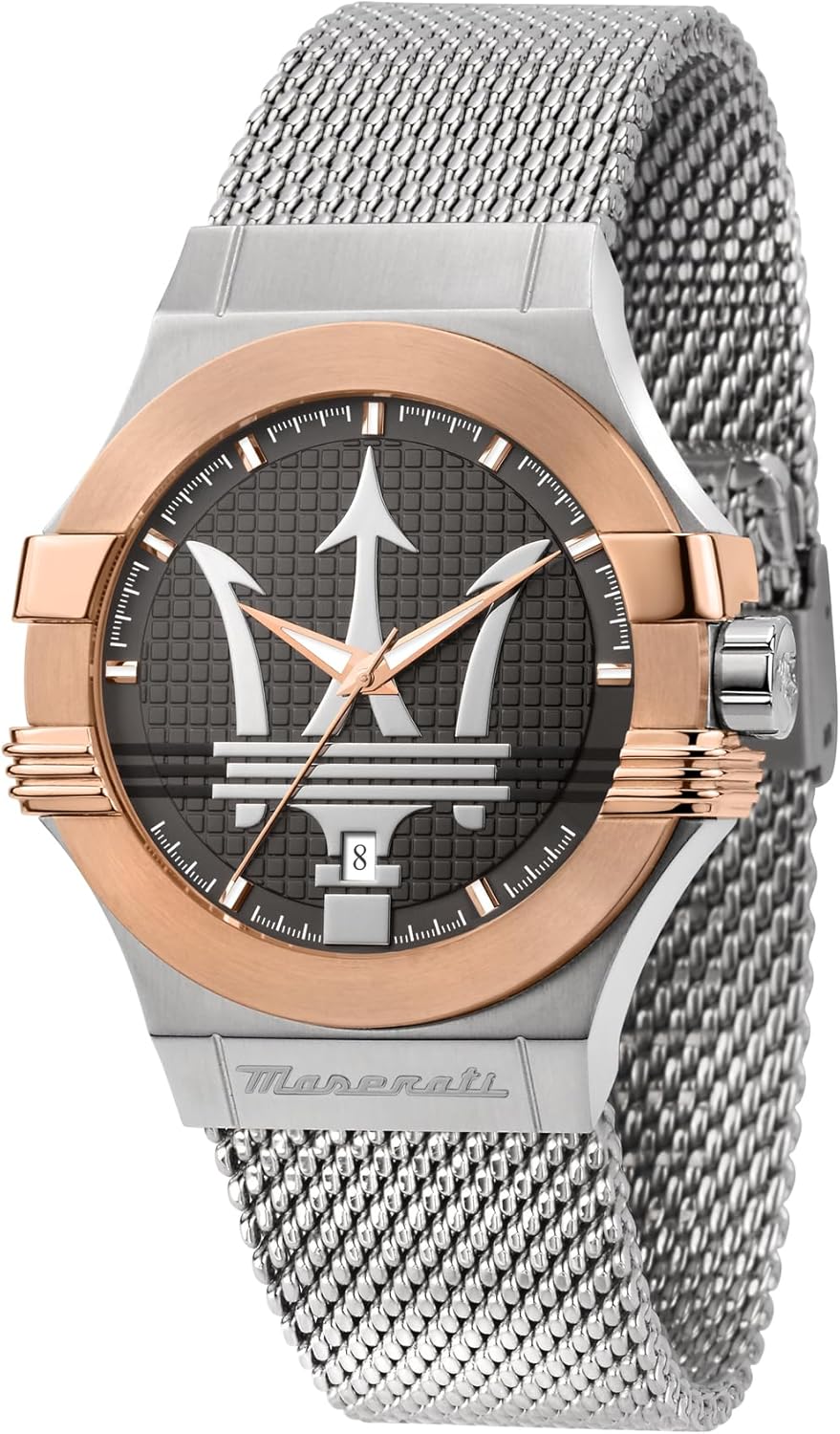 Maserati Men's Stainless Steel, Rose Gold PVD Watch, Potenza Collection, with Stainless Steel Strap - R8853108007