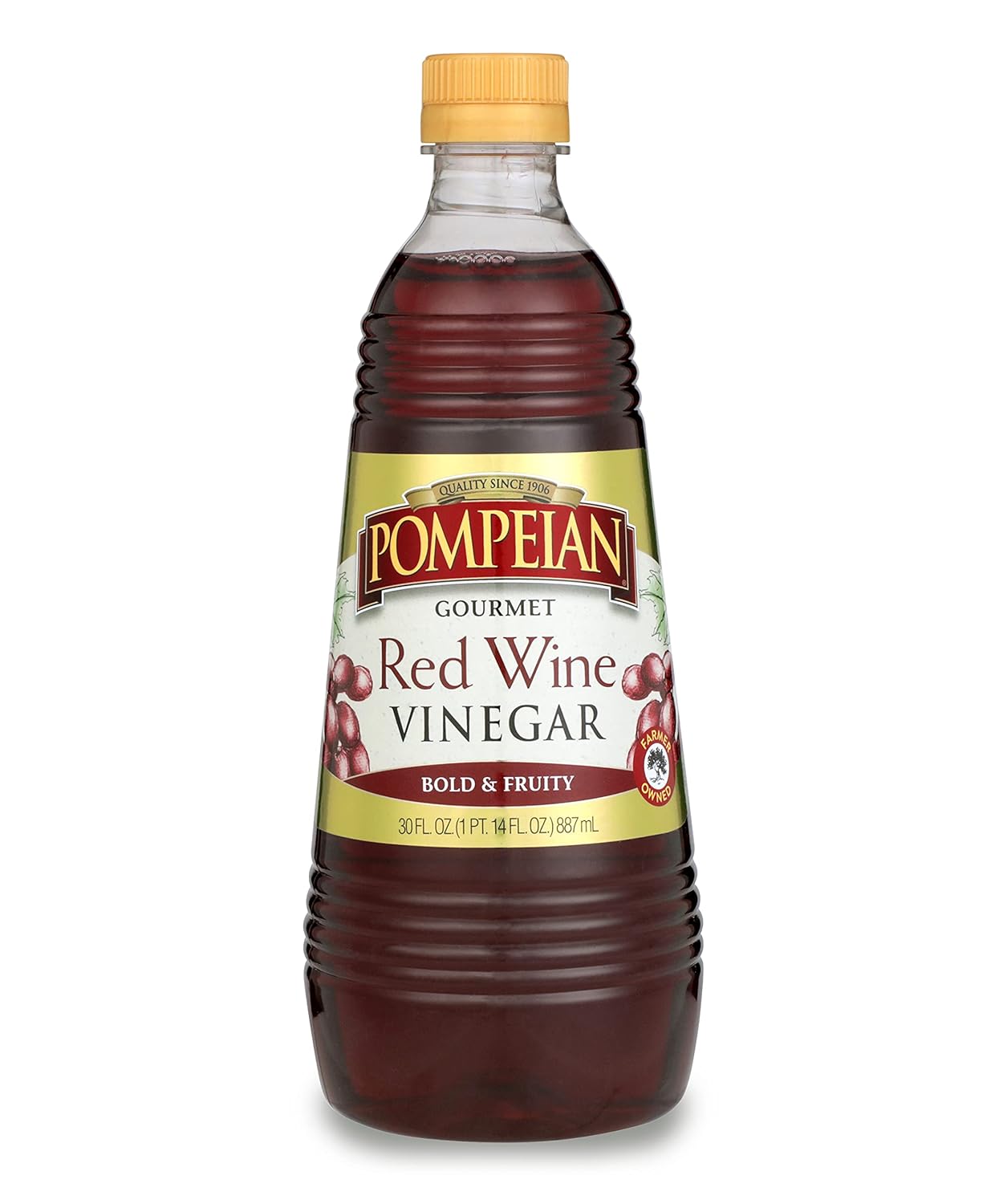 Pompeian Gourmet Red Wine Vinegar, Naturally Gluten-Free, 30 Fl Oz