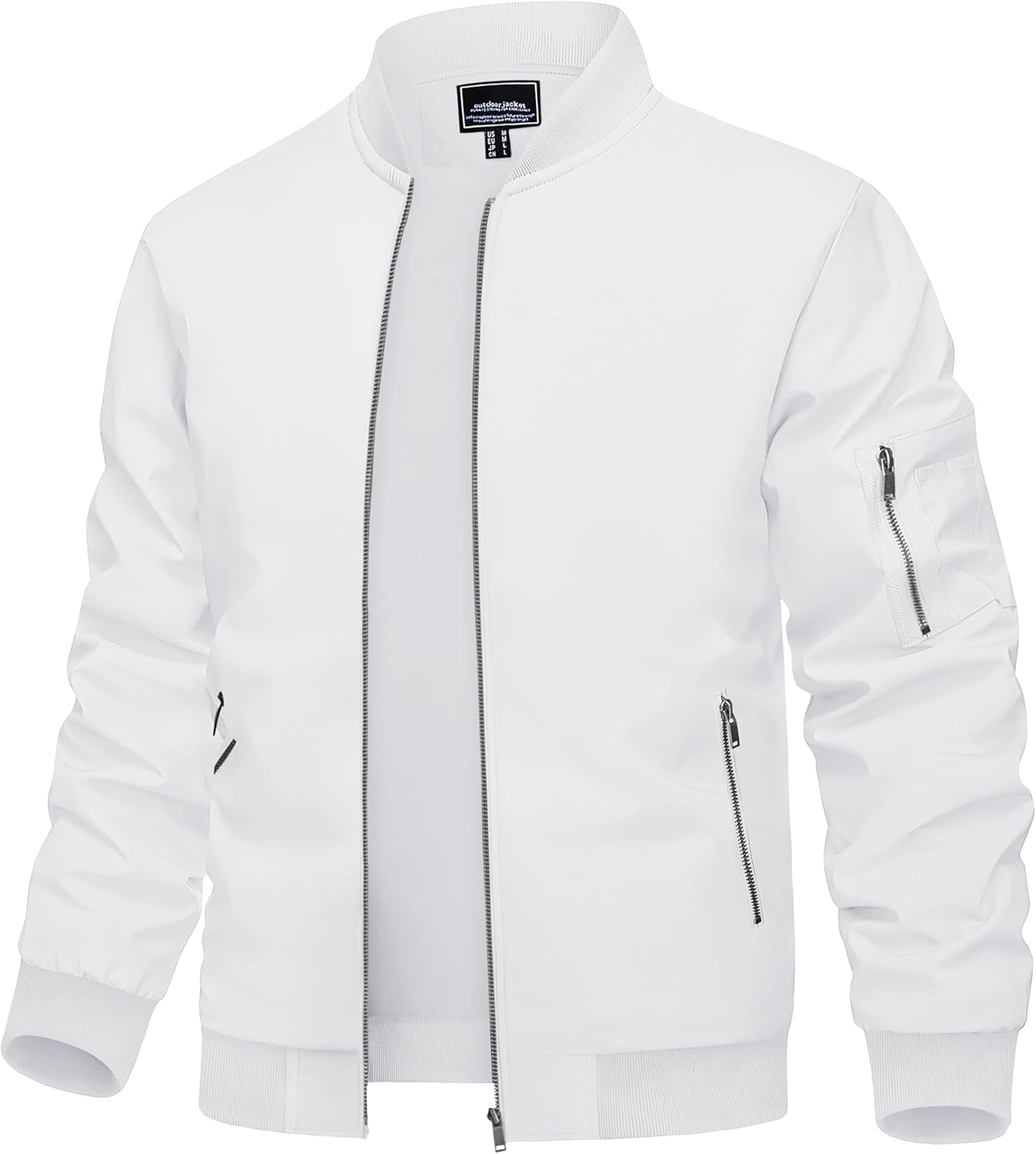 TACVASEN Men's Bomber Jacket Lightweight Casual Spring Fall Windbreaker Zip Up Coat with Pocket