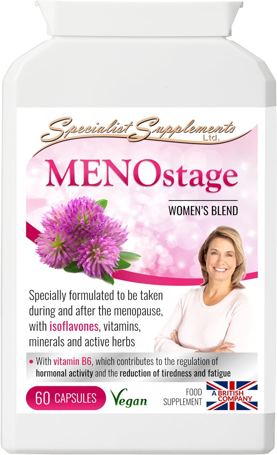 Specialist Supplements MENOstage Herbal Support for Women 60 Capsules