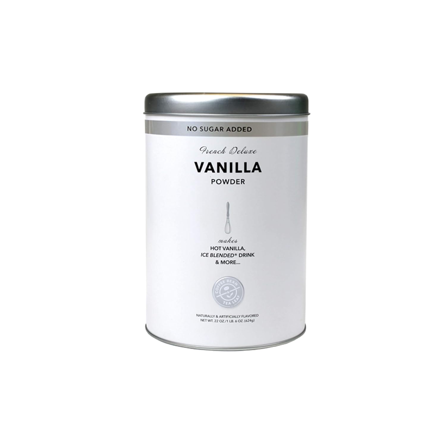 The Coffee Bean & Tea Leaf, French Vanilla (no sugar added) Powdered Creamer for Coffees, Lattes, Smoothies 22oz Tin