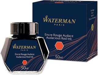 Waterman 50 ml Bottle Fountain Pen Ink, Audacious Red