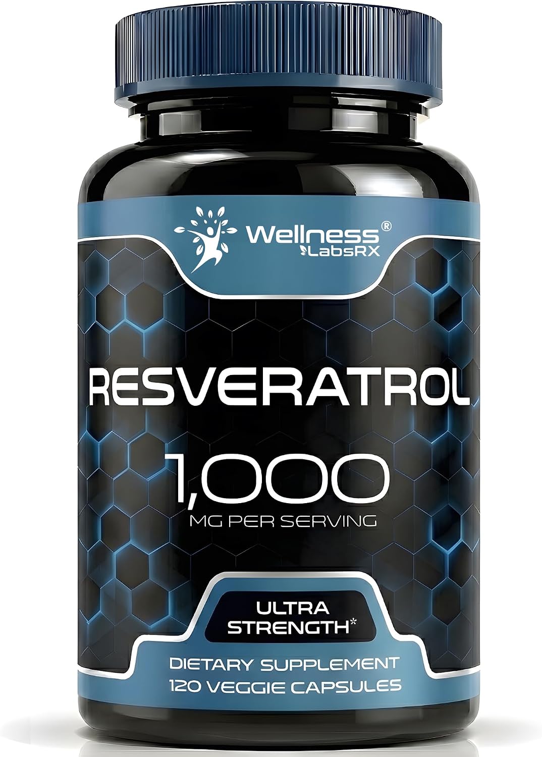 Trans-Resveratrol Supplement 1000mg, 120 Capsules, 60 Day Supply
