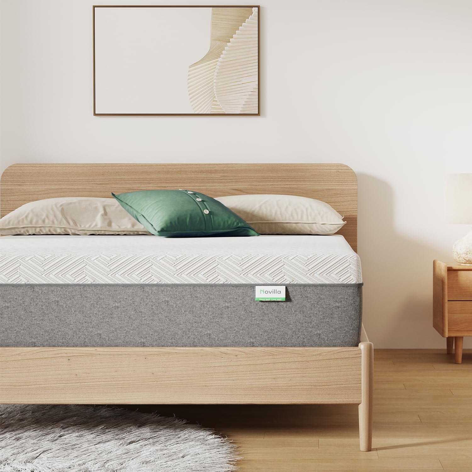 Novilla Mattress Twin, 8-Inch Gel Memory Foam Mattress for Pressure Relief, Enhanced Support & Plush Comfort, Twin Mattress in a Box, Bliss