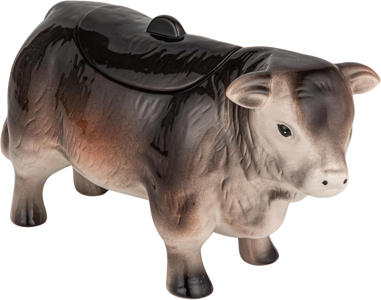 Creative Co-Op Vintage Ceramic Cow Shaped Cookie Jar