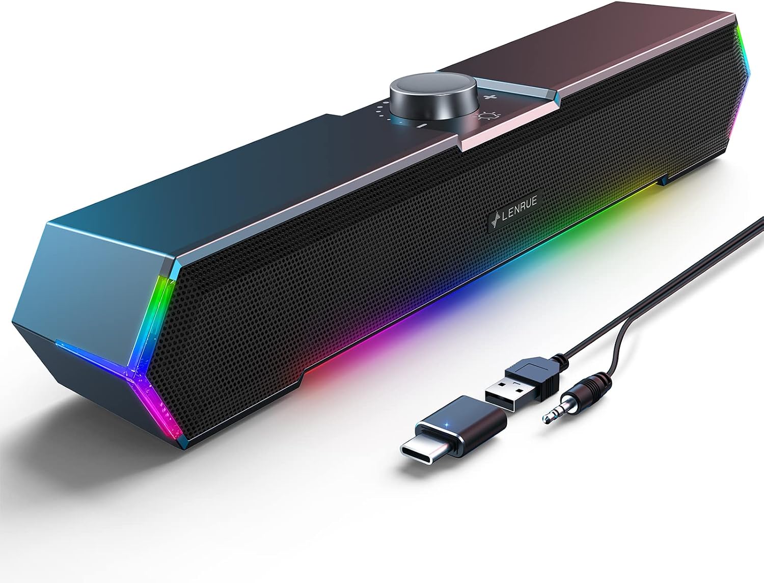 G11 PC Speakers for Desktop, Touch Lights Computer Speakers with Surge Clear Sound, USB C/USB Powered for Computer Desktop PC Laptop Monitor