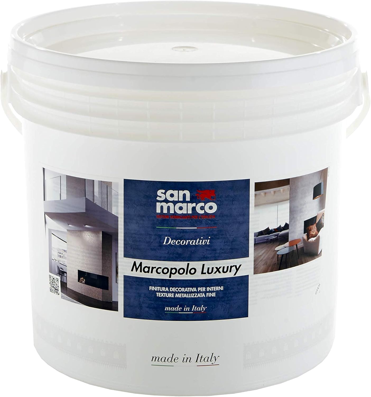 San Marco Marcopolo Luxury - Sand Textured Decorative Metallic Paint (Aluminium, 4 Liters (1 Gallon))