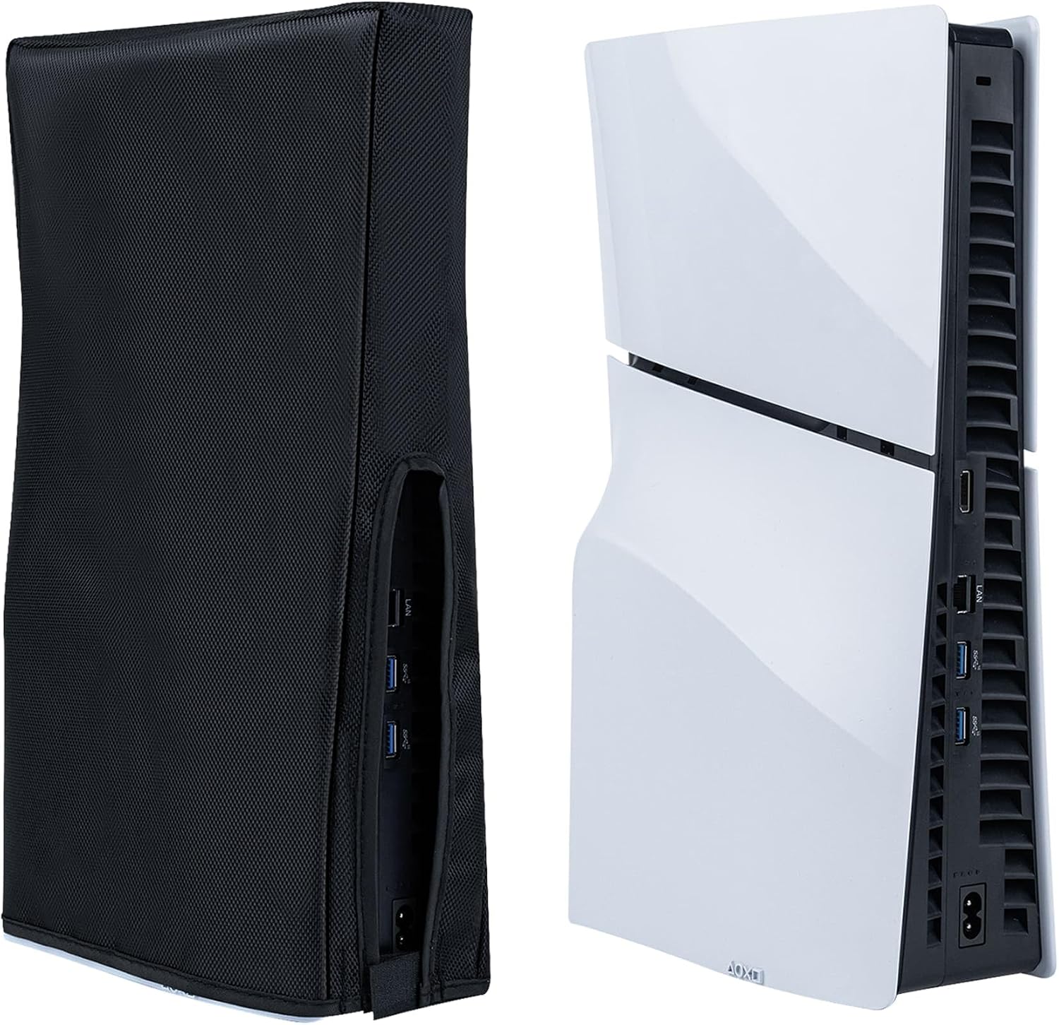 Mcbazel PS5 Slim Dust Cover Anti Scratch Protective Cover Sleeve for PS5 Slim Digital/Disc Edition Consoles – Black