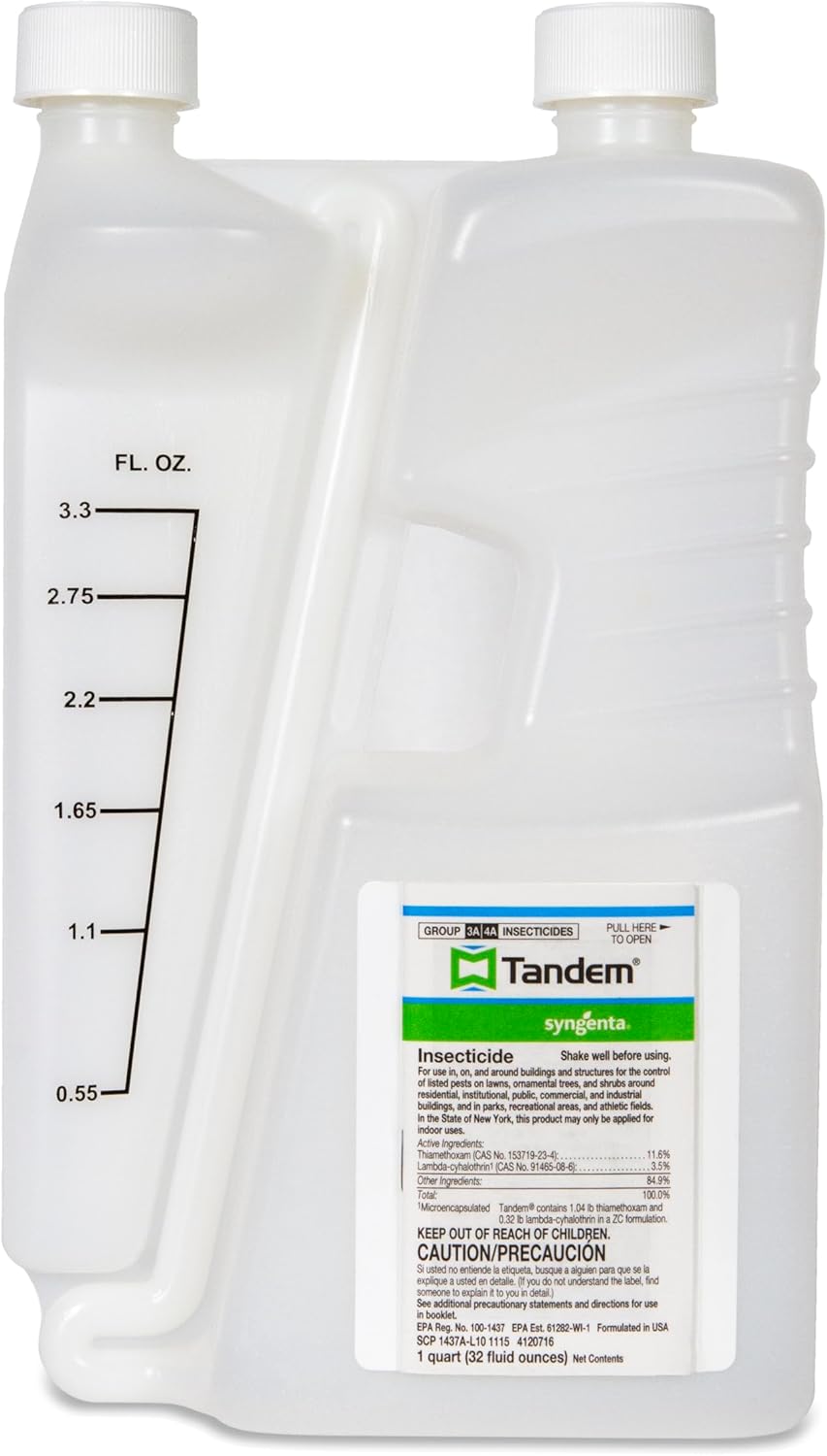Tandem Insecticide – Dual Defense Insecticide with iCAP Technology™ for Long-Lasting Pest Control, 1-qt. Bottle, Sprayable Insecticide, Effective Against Over 90 Pests, Indoor & Outdoor Use