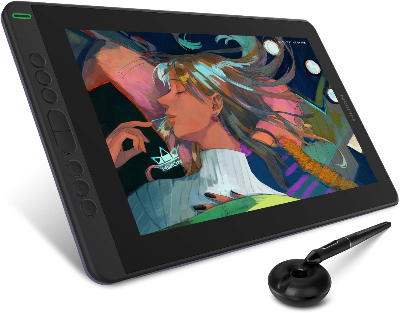 HUION Kamvas 13 Graphics Tablet with Screen 13.3 Inch Come with Pen Tech 3.0 Battery-Free Pen First Pen Display that Supports Android Devices - Ideal for Remote Learning & Work(Violet Purple)