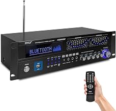 Pyle Bluetooth Hybrid Home Amplifier - 6-Channel 2000W Home Audio Rack Mount Stereo Power Amplifier Receiver w/ Radio, USB/AUX/RCA/Mic, Optical/Coaxial, AC-3, DVD Inputs, Dual 10 Band EQ