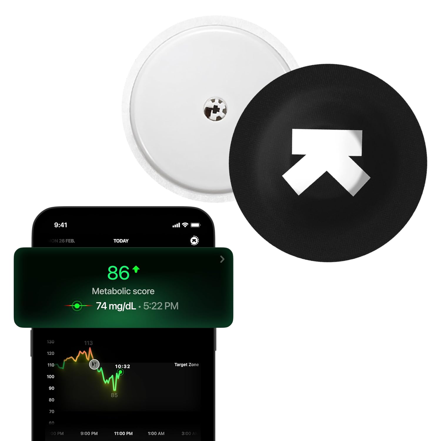 Ultrahuman M1 | Smart Glucose Monitoring via App | Enhance your lifestyle, optimise your diet and fuel your workouts | 24/7 Glucose Monitoring with advanced FreeStyle Libre 2 Plus CGM (1 Sensor)