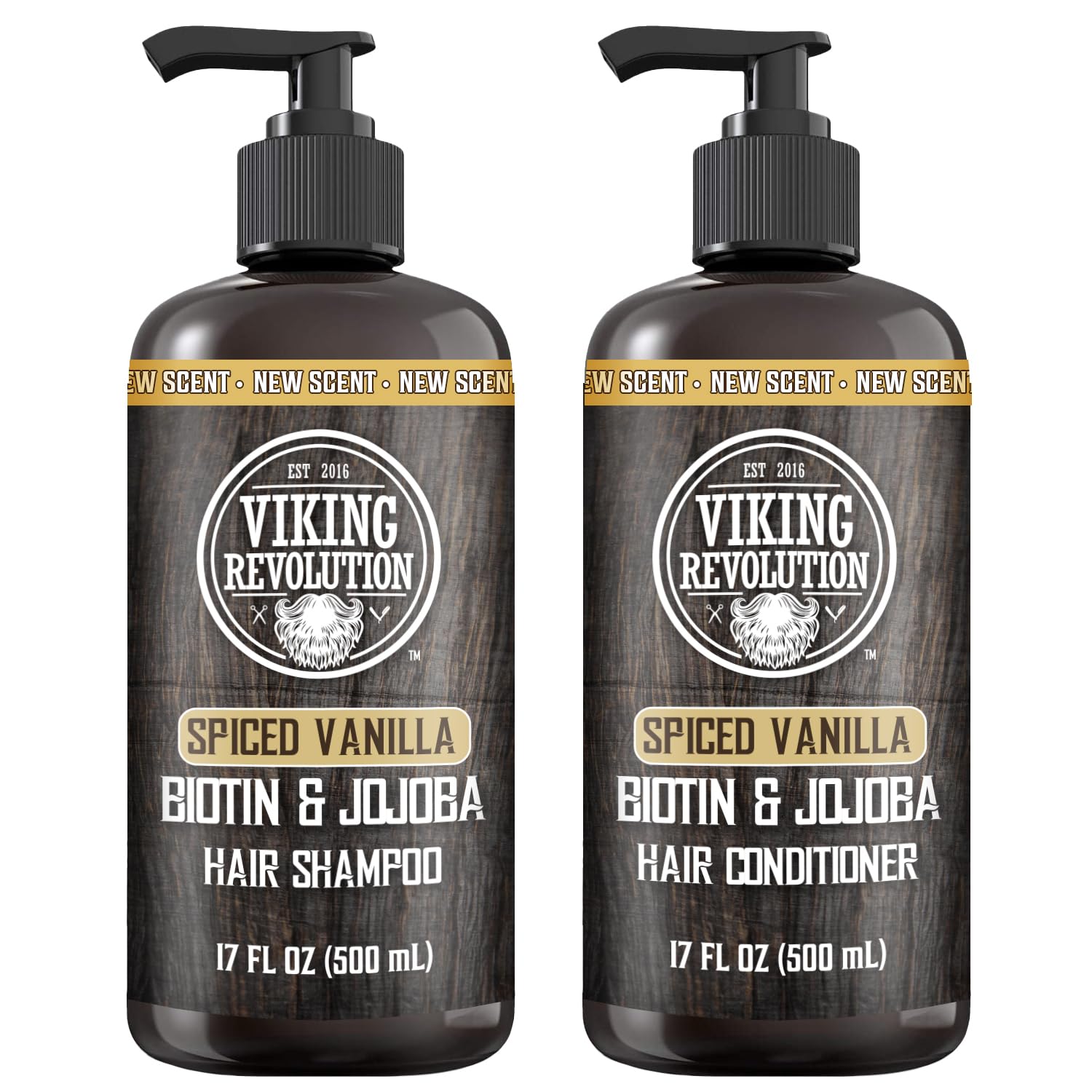 Viking Revolution Mens Shampoo & Conditioner Set - Spiced Vanilla - 17 oz