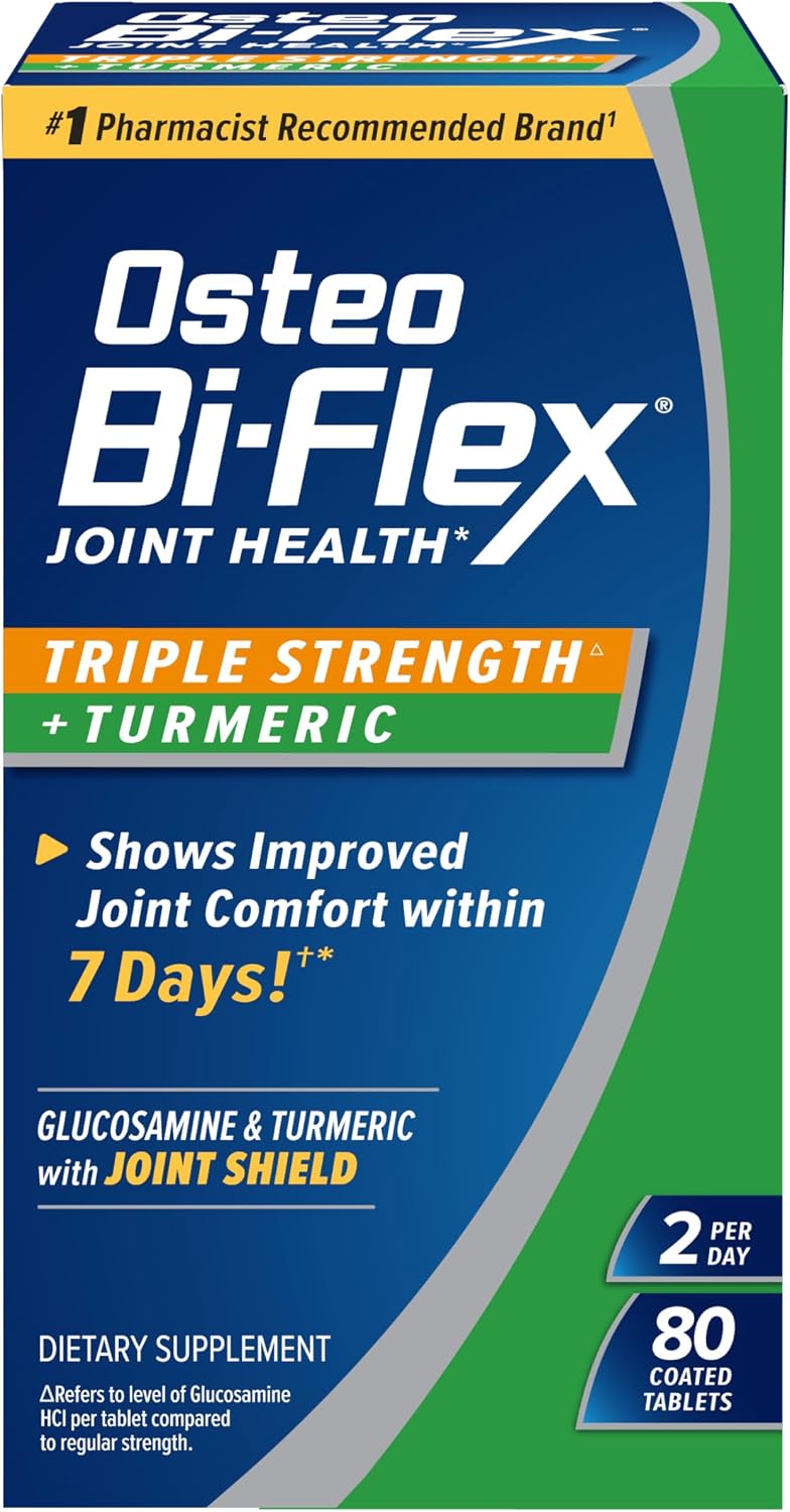 Osteo Bi-Flex Triple Strength Glucosamine Supplement with Turmeric Extract
