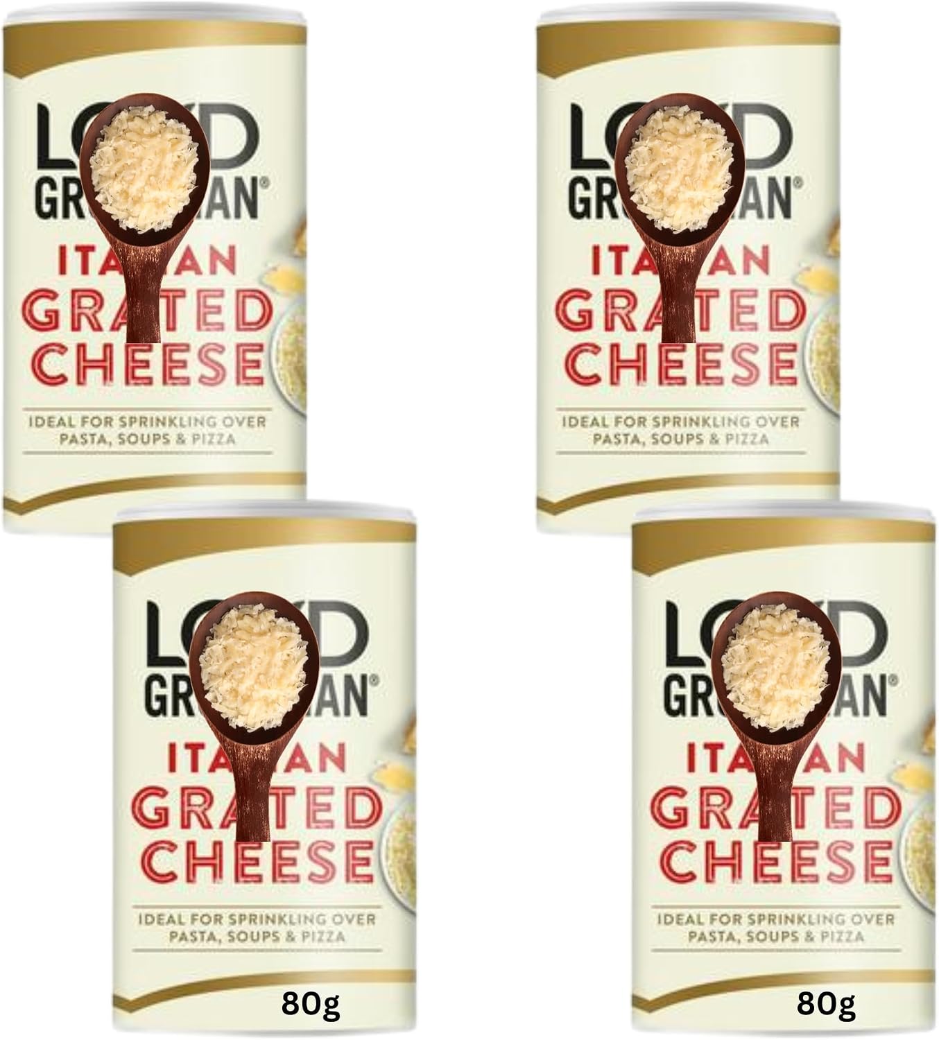 Grated Cheese Bundle with 4 x Italian Grated Hard Cheese 80g