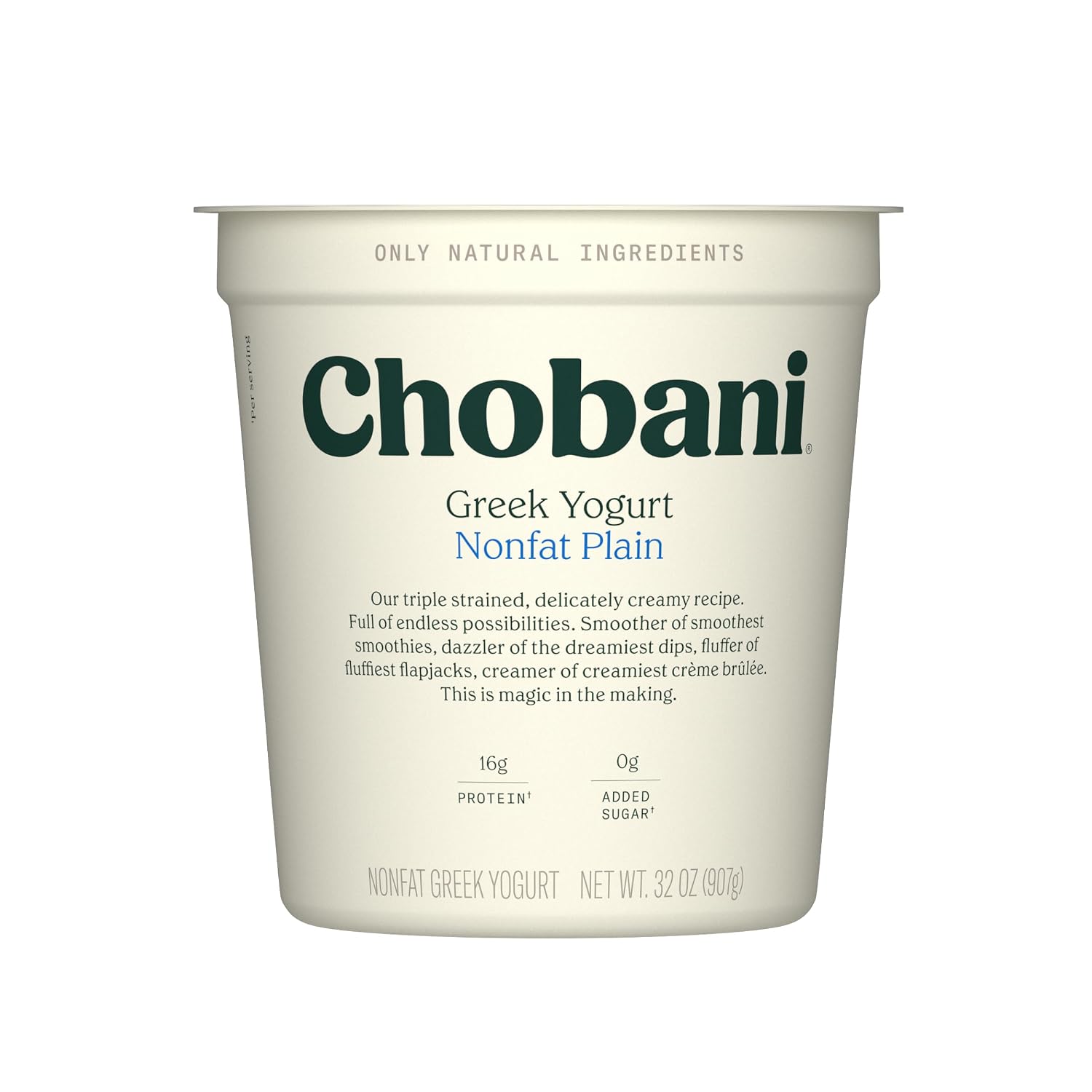 Chobani® Non-Fat Plain Greek Yogurt 32oz