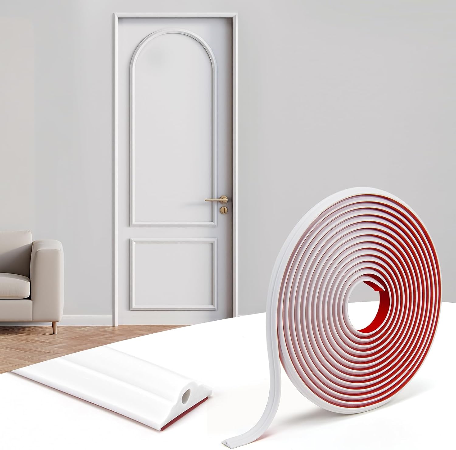 Art3d 30 ft Flexible Peel and Stick Crown Molding Trim, Wall Decor, White