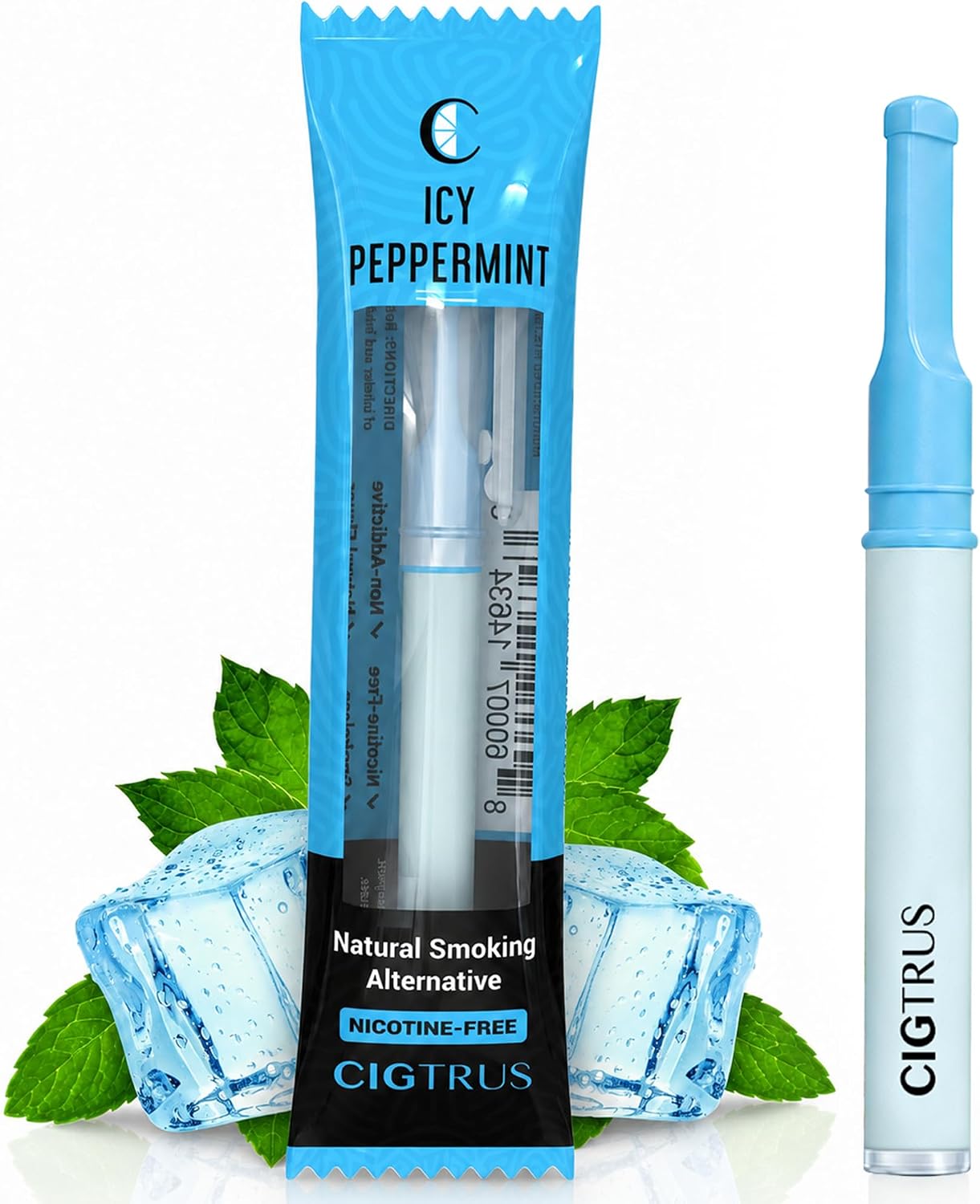 Craving Relief Inhaler - Natural Quit Smoking Substitute, Nicotine & Tobacco-Free, Cigtrus' Non-Electric Solution (ICY Peppermint) | Pocket-Sized Design, TSA-Compliant Non-Electric Inhaler Fits Easily in Bags, Pockets & Carry-Ons for Daily Travel Use