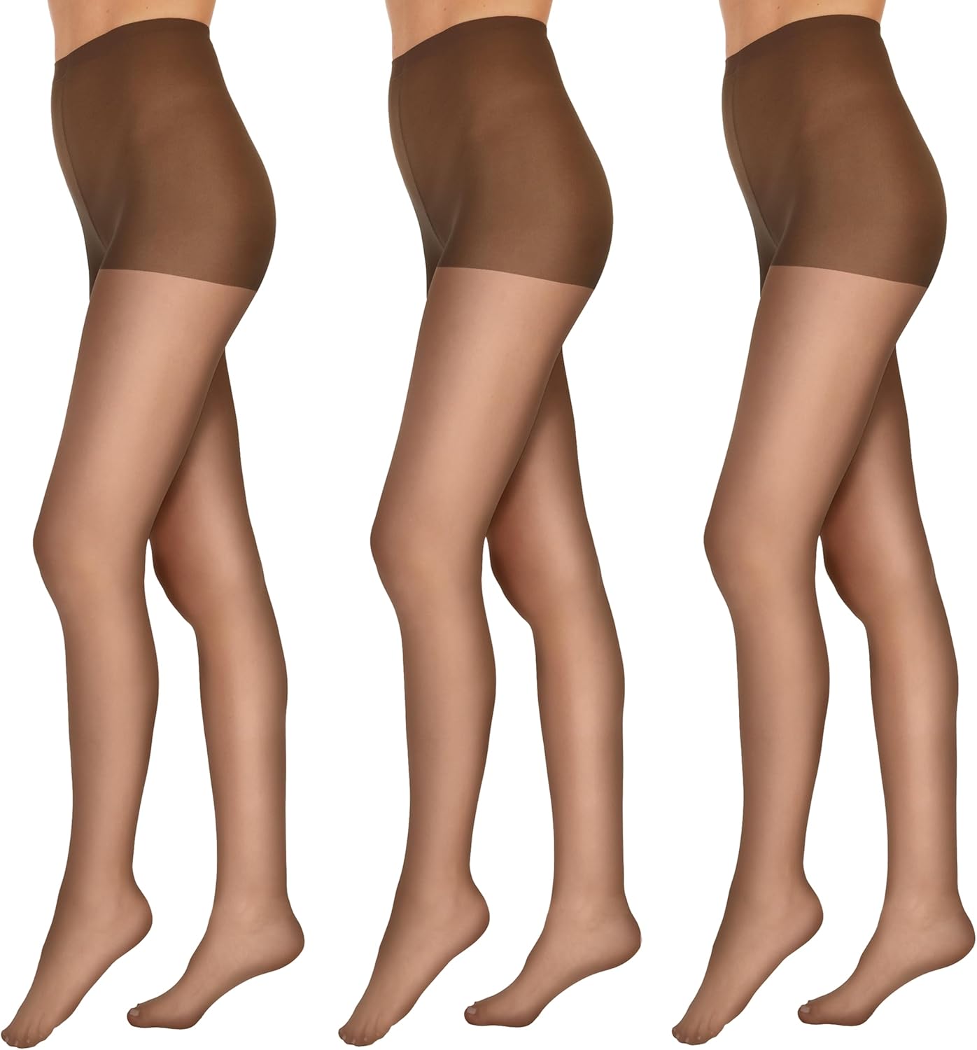 L'eggs Everyday Control Top Sheer Toe Pantyhose for All Day Comfort, 100% Nylon