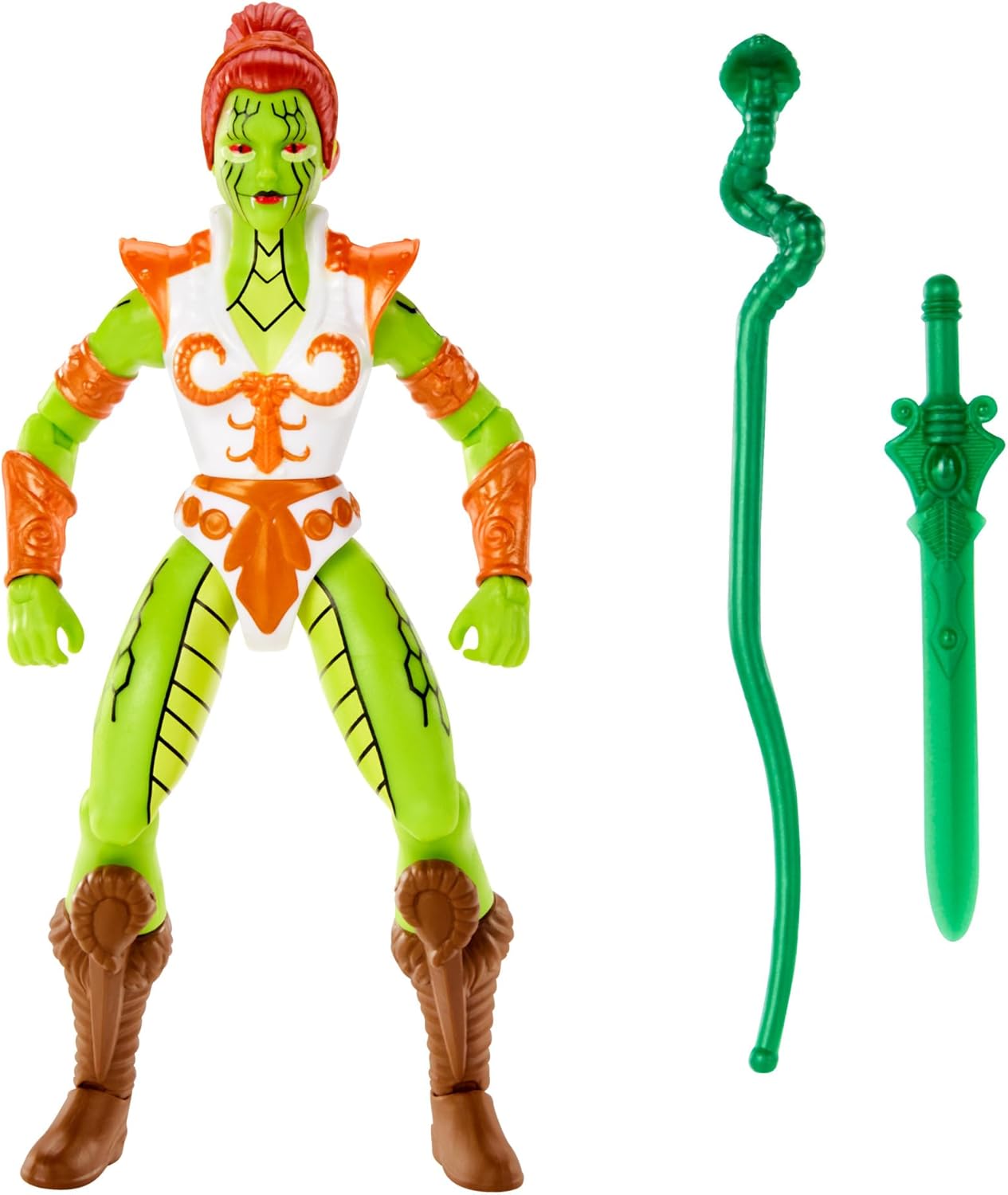 Masters of the Universe Origins Action Figure & Accessory, Snake Teela Figure with Articulation & Mini Comic Book, 5.5 in