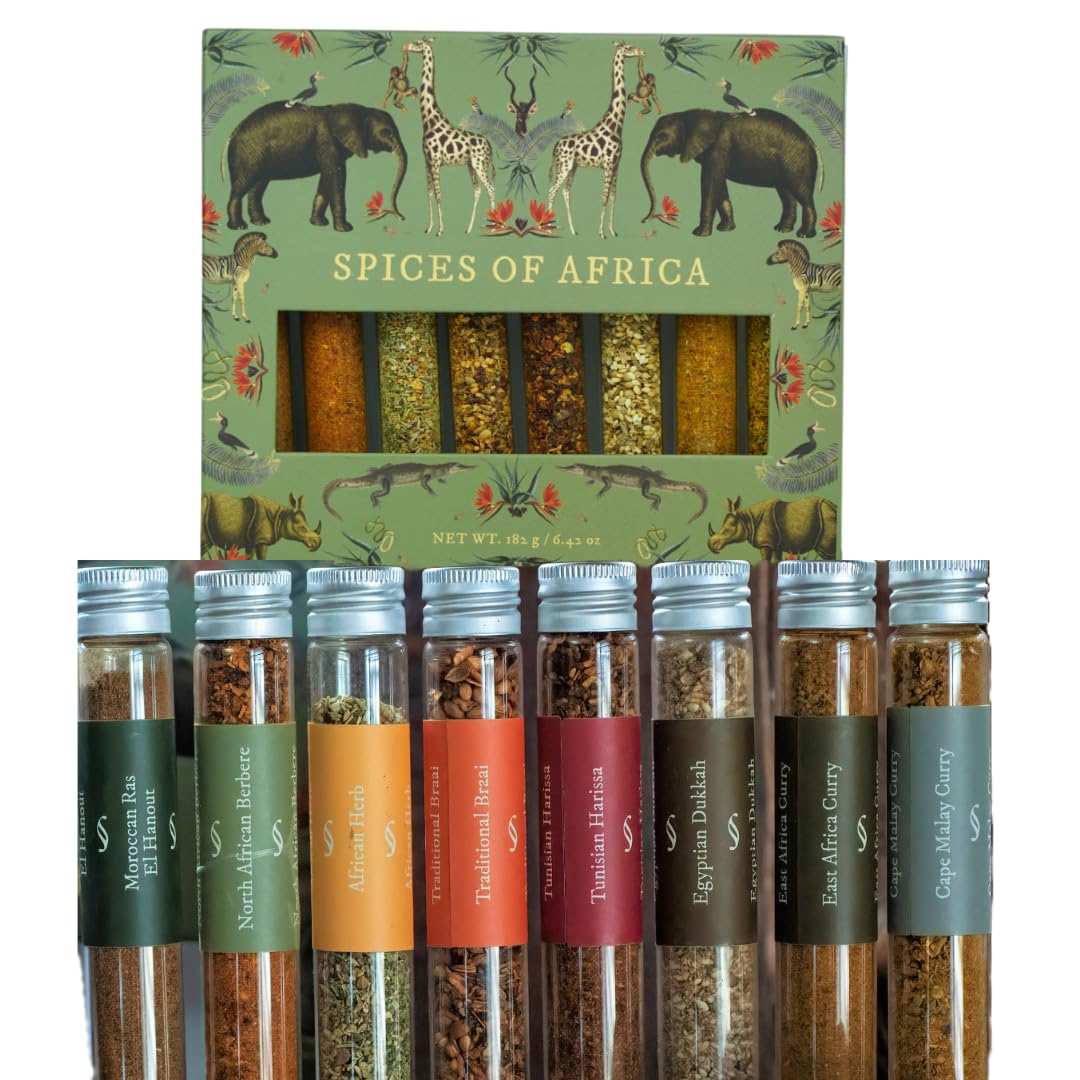 eat.art Spices of Africa Blend Collection, 8 Pack | Sampler Spice Gift Set