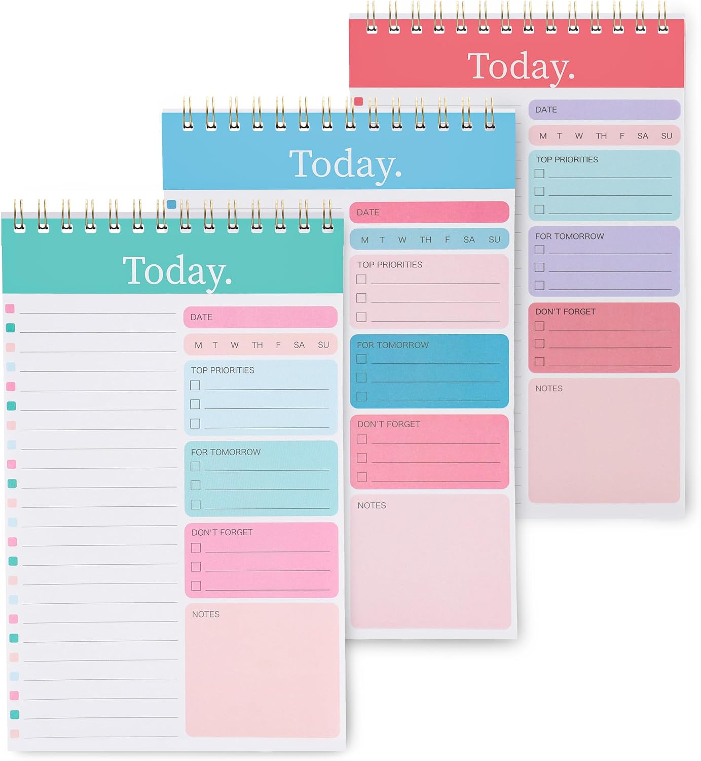 3 Pack To Do List Notepad 156 Pages Undated Daily Planner To Do List Pad 8" x 5.1" Schedule Checklist for Work Study and Personal Oraganizer
