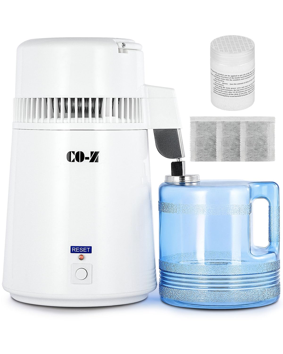 CO-Z Water Distillers, Pure Distilled Water Machine for Home Countertop Table Desktop, 4L Distiller Water at Home, 4 Liter Water Purifier to Make Clean Water for Home Use