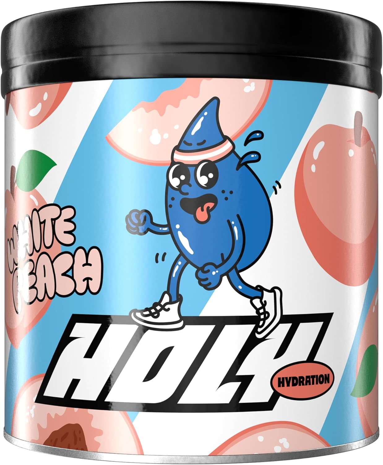 HOLY Hydration ‘White Peach’ | 50 portions with Valuable Electrolytes & Minerals | Hydration Drink | Vegan with 100% Natural Fruit Flavours (350g)