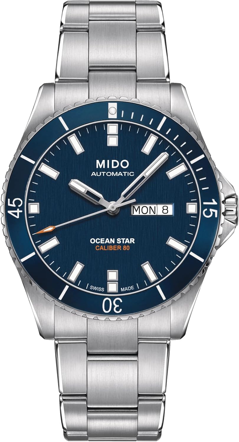 Mido Ocean Star 200 - Swiss Automatic Watch for Men - Blue Dial - Case 42.5mm - M0264301104100