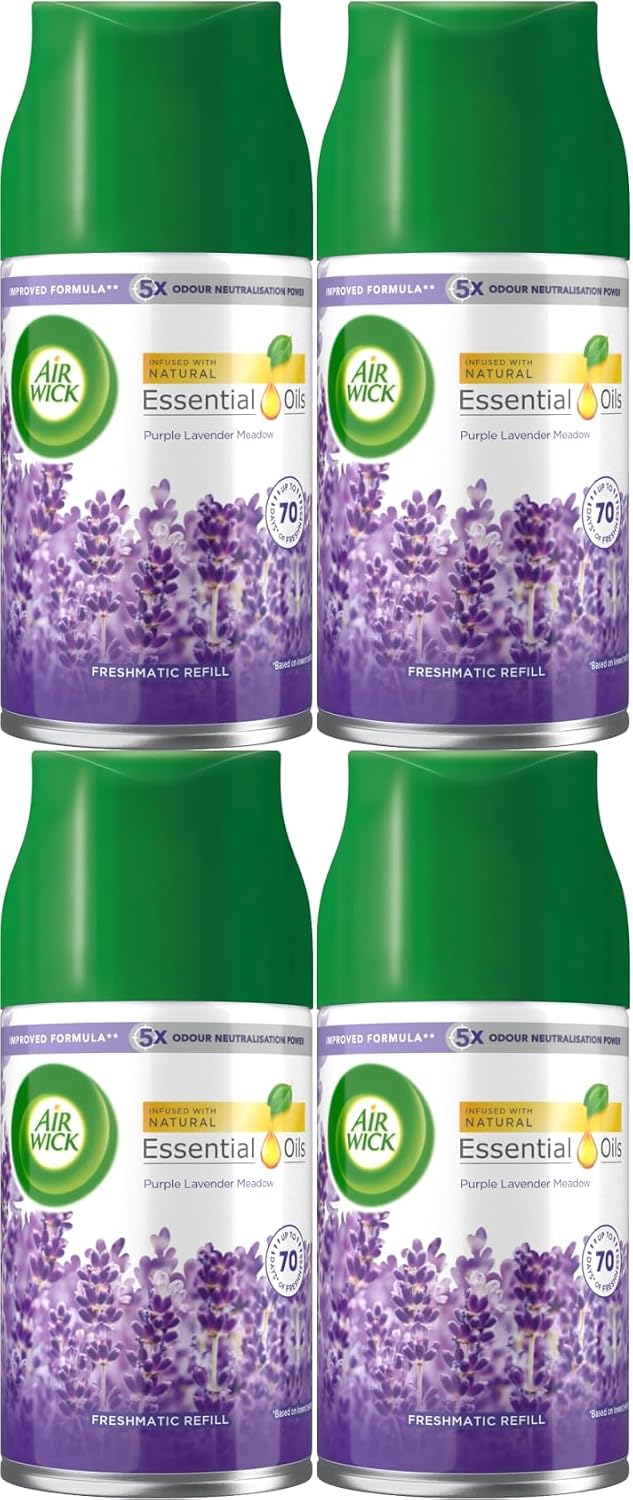 Air Wick Freshmatic Refill - Purple Lavender Meadow - 250ml (Pack of 4)