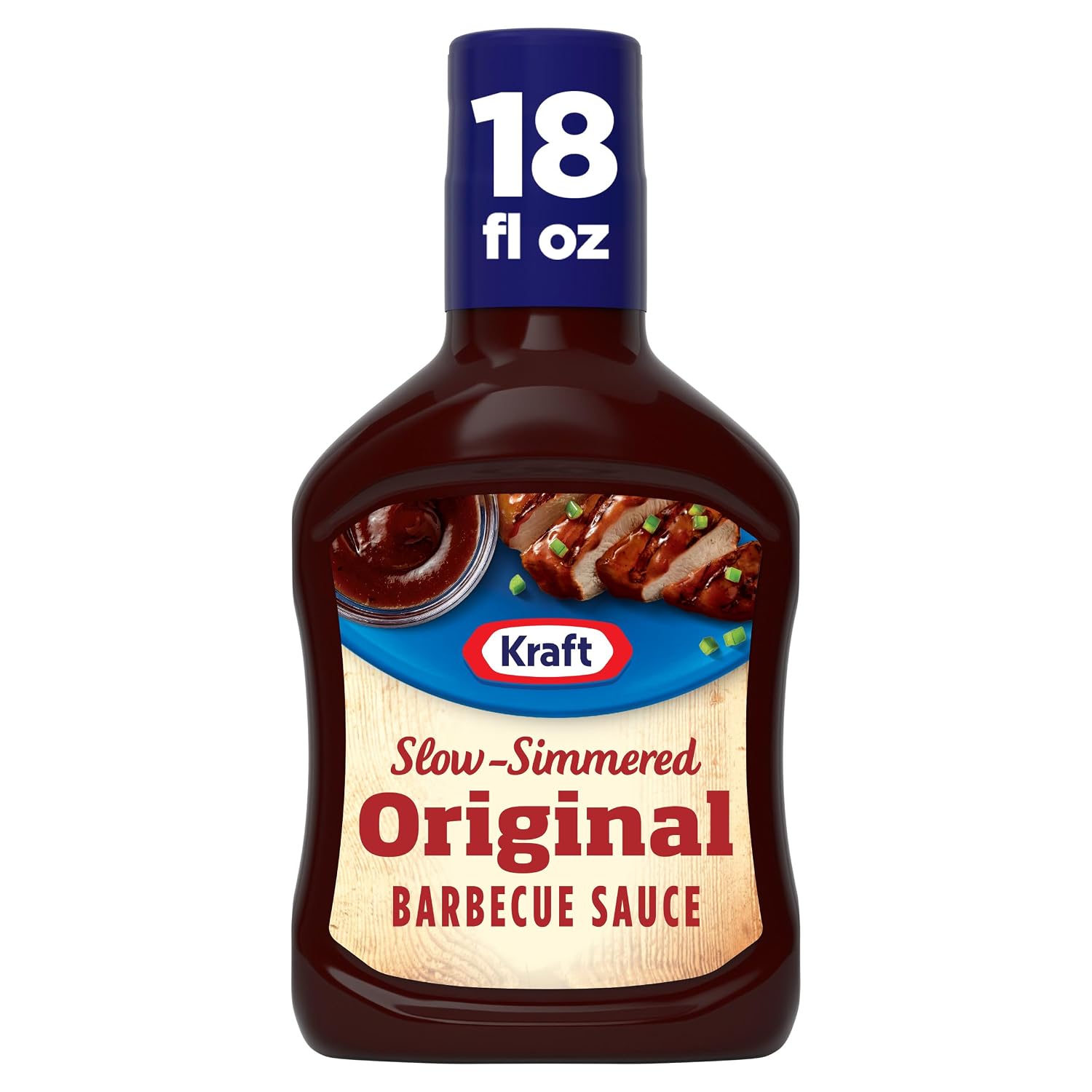 Kraft BBQ Sauce, Original Slow-Simmered Barbecue, 18 oz Bottle